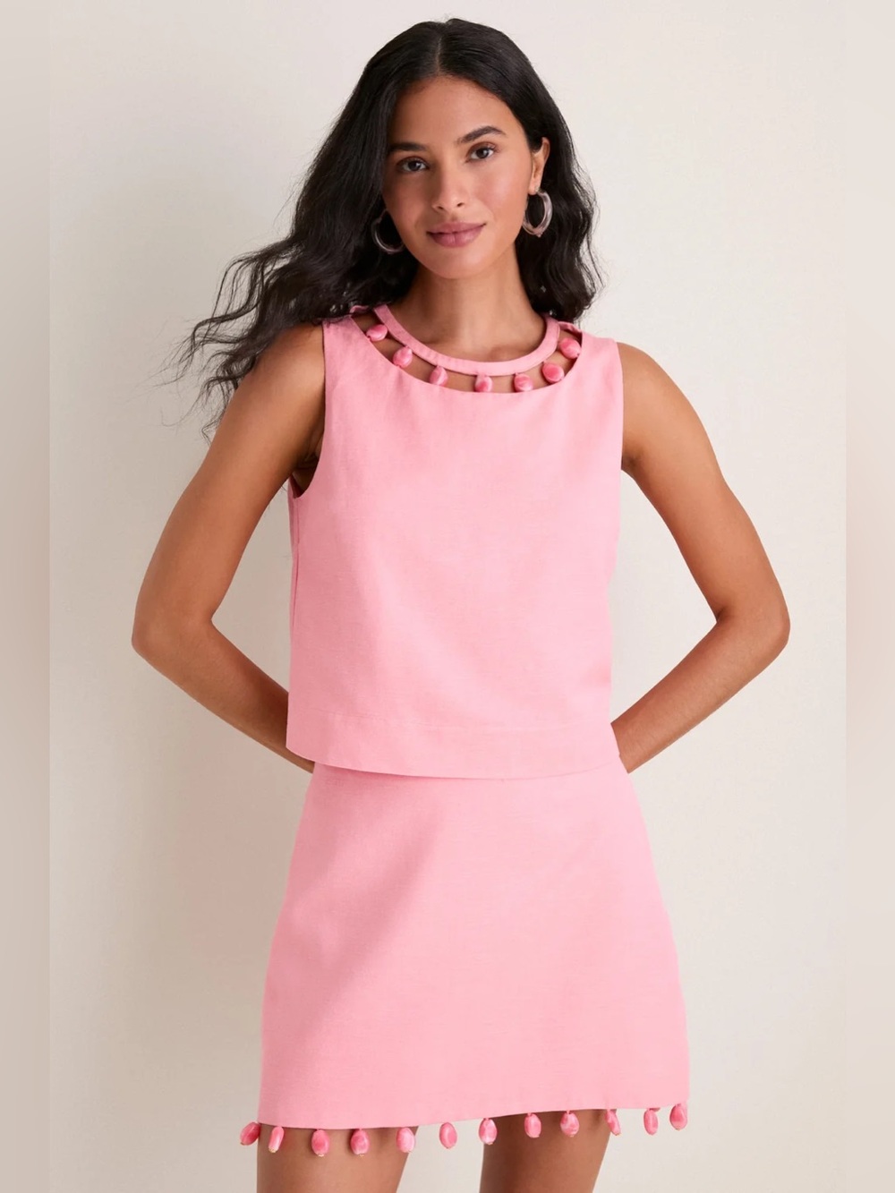 Tuckernuck HYACINTH HOUSE Pink Beaded Dottie Set